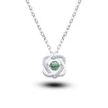 Moissanite Necklace For Women 100% Sterling S925 Silver With White Gold Plated Lab Diamond Jewelry Wedding Pendant with O-chain