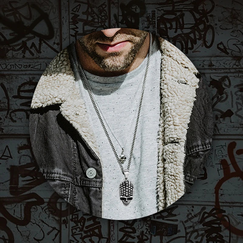 Stainless Steel Skull Pendant, Vintage Gothic necklace Jewelry, High-Quality Steel, Unique Design Sweater chain for Men's Gifts