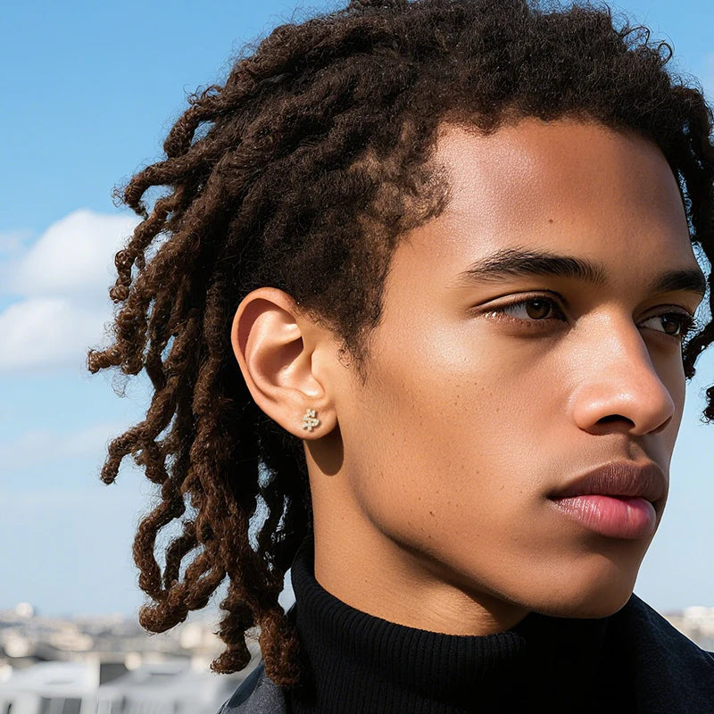 Classic Dollar Moissanite Earring For Women Jewelry Silver 925 Sterling Silver Gold Plated Wedding Jewelry Women Gif