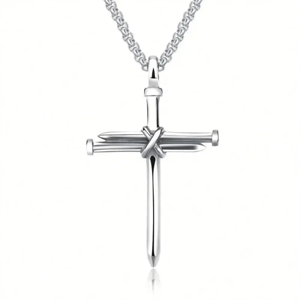 Stainless Steel Necklace Cross Pendant-Chain Necklace Gift for Men Wholesale