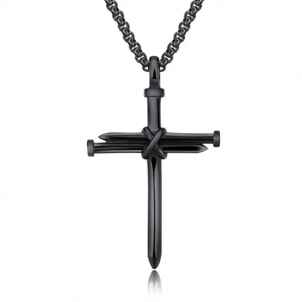 Stainless Steel Necklace Cross Pendant-Chain Necklace Gift for Men Wholesale