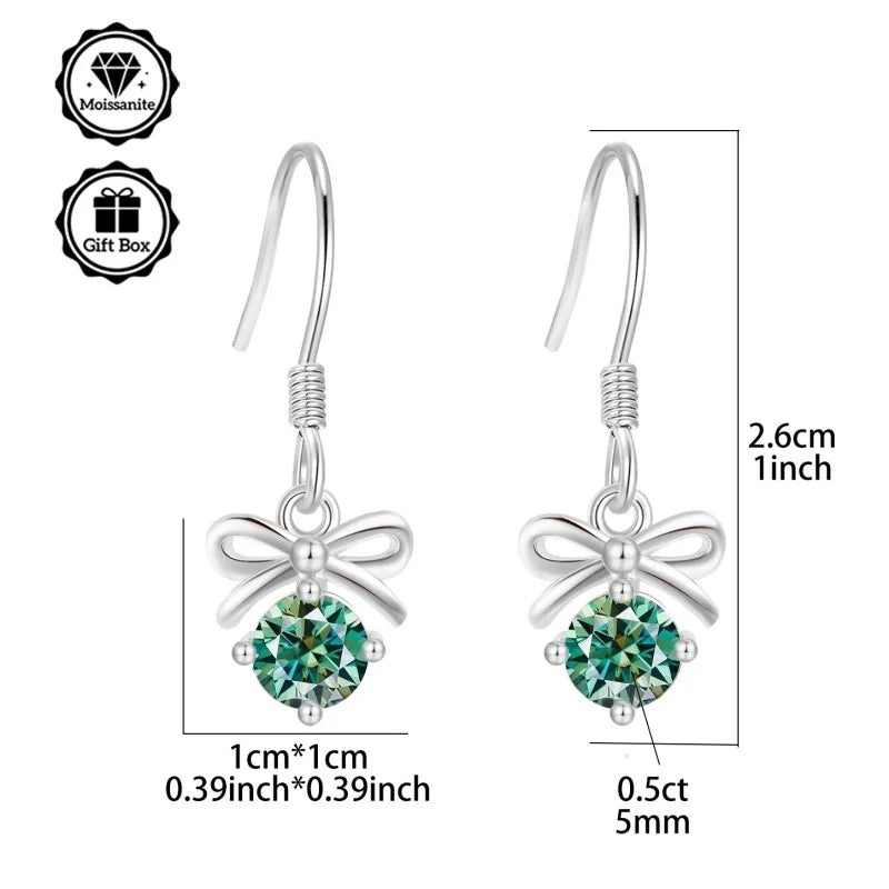Moissanite Earrings with S925 sterling silver hook