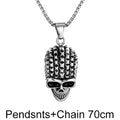 Stainless Steel Skull Pendant, Vintage Gothic necklace Jewelry, High-Quality Steel, Unique Design Sweater chain for Men's Gifts