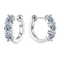 These 925 sterling silver moissanite earrings are luxurious and elegant, perfect for everyday wear.
