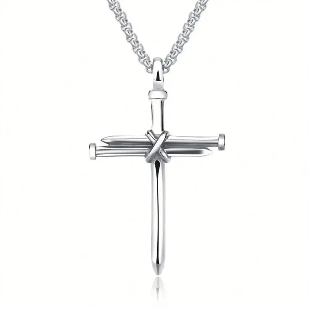Stainless Steel Necklace Cross Pendant-Chain Necklace Gift for Men Wholesale